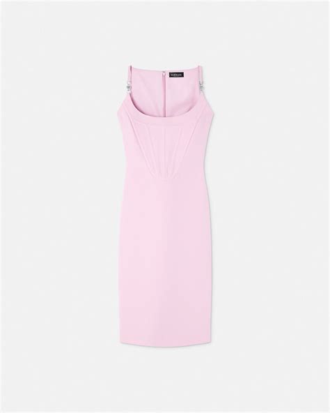 versace pink midi dress